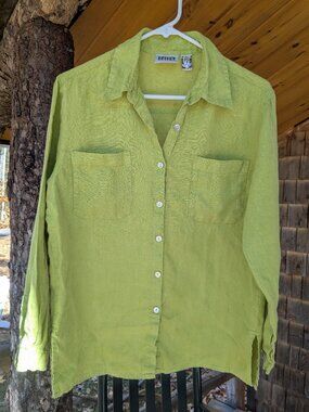 Chico's 100% Linen Button Down Shirt